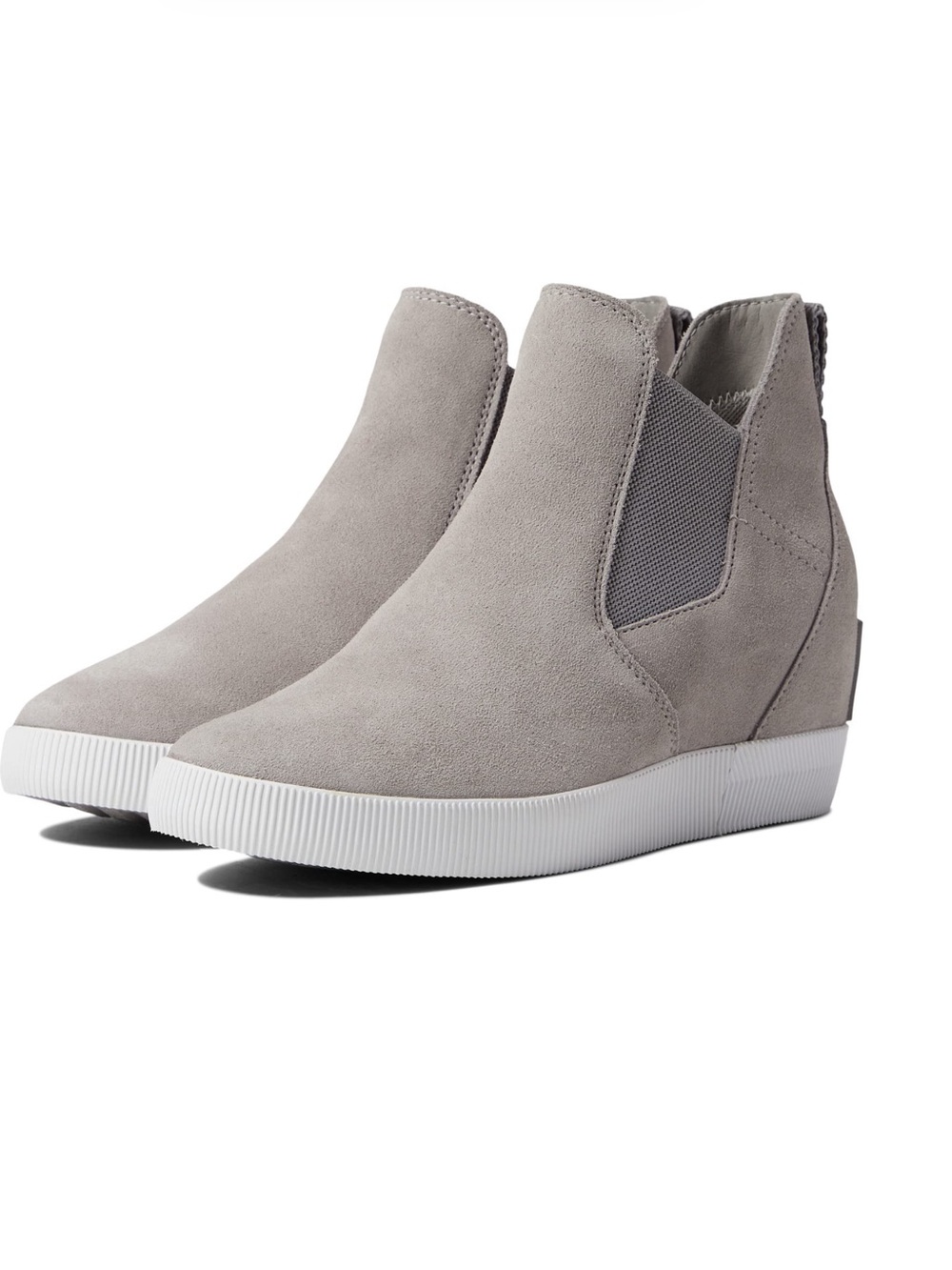 Sorel Light Gray Out N About Wedge Slip-On Ankle Booties